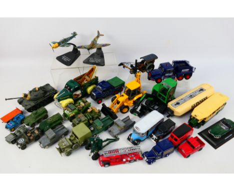 Corgi - Solido - Joal - Ertl - A collection of unboxed vehicles including Scammell Constructor, Studebaker pickup truck, JCB 
