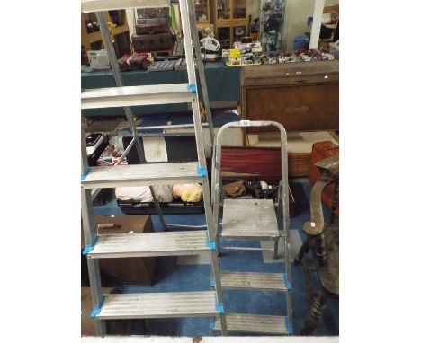 Two Aluminium Step Ladders