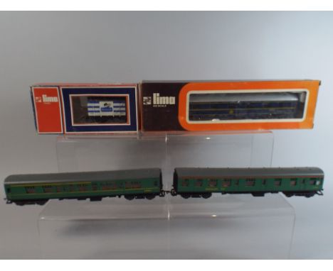 A Collection of Four Boxed and Unboxed OO Gauge Lima Cars to Comprise Unboxed Corridor No S15865 with a Restaurant Car No5305