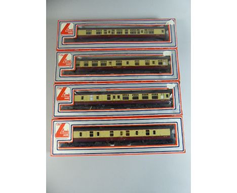 A Collection of Four Boxed OO Gauge MK I Lima Coaches to comprise L305311 Corridor Coach No M34628, L305325 Restaurant Car No