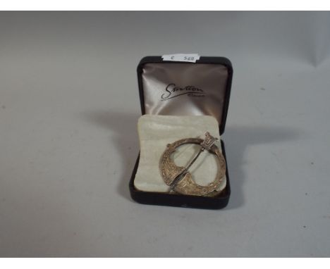 A Sterling Silver Celtic Brooch 
