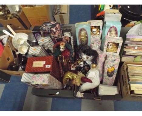 Two Boxes of Ceramic Head Clown Dolls