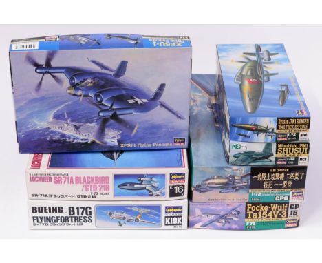 Model Making, Aviation Interest, The Late John Burgess Collection of Model Kits - Hasegawa and Hasegawa Hobby Kits 1:72 scale