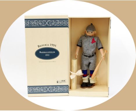 Toys From The Attic Part II - Steiff (Germany) EAN411656 Baseball Player 1913, replica 1995 doll, trademark 'Steiff' button w