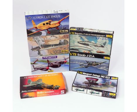 Model Making, Aviation Interest, The Late John Burgess Collection of Model Kits - Heller 1:72 scale kits, comprising No.224 N