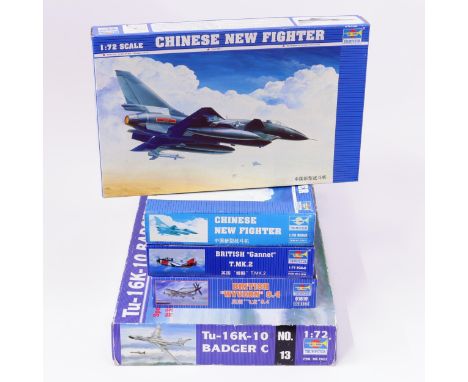 Model Making, Aviation Interest, The Late John Burgess Collection of Model Kits - Trumpeter 1:72 scale kits, comprising No.01