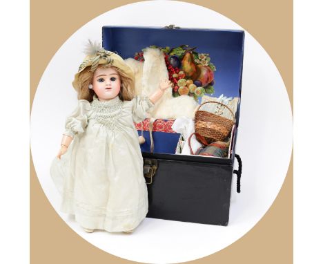 Toys From The Attic Part II - an Etienne Denamur (France) bisque head and painted composition bodied Bébé doll, the bisque he