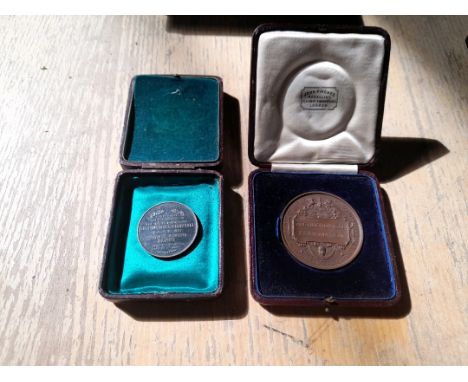  Sale Item:    2 MEDALS- LONDON INSTITUTE &amp; CHURCHILL  Vat Status:   No Vat   Buyers Premium:  This lot is subject to a B
