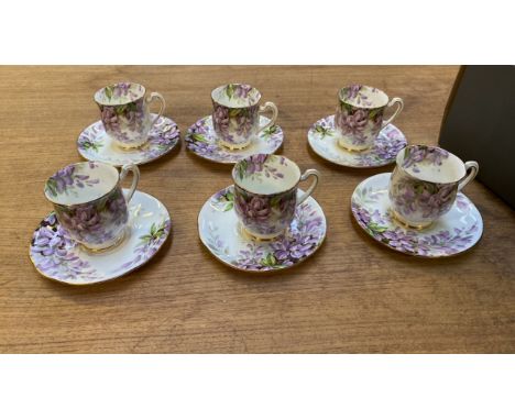  Sale Item:    6 SMALL WISTARIA ROYAL STANDARD CUPS &amp; SAUCERS  Vat Status:   No Vat   Buyers Premium:  This lot is subjec