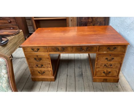  Sale Item:    REPRO KNEE HOLE DESK (AF)   Vat Status:   No Vat   Buyers Premium:  This lot is subject to a Buyers Premium of