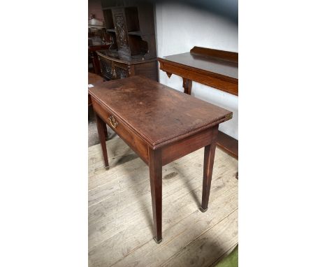  Sale Item:    MAHOGANY FOLD OVER CARD TABLE (AF)  Vat Status:   No Vat   Buyers Premium:  This lot is subject to a Buyers Pr