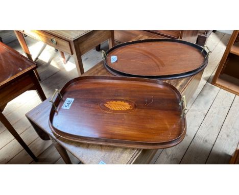  Sale Item:    2 INLAID TRAYS (AF)   Vat Status:   No Vat   Buyers Premium:  This lot is subject to a Buyers Premium of 15% +