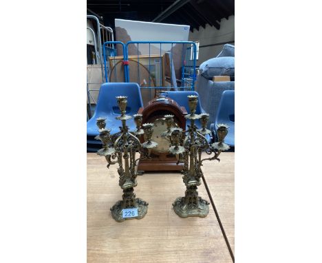  Sale Item:    PAIR BRASS CANDLEABRA   Vat Status:   No Vat   Buyers Premium:  This lot is subject to a Buyers Premium of 15%