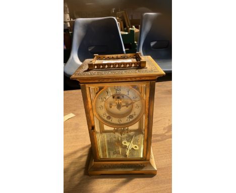  Sale Item:    BRASS MANTLE CLOCK (AF)   Vat Status:   No Vat   Buyers Premium:  This lot is subject to a Buyers Premium of 1