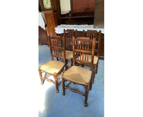  Sale Item:    4 RUSH SEATED CHAIRS   Vat Status:   No Vat   Buyers Premium:  This lot is subject to a Buyers Premium of 15% 