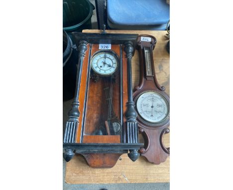 Sale Item:    WALL CLOCK &amp; BAROMETER (AF)   Vat Status:   No Vat   Buyers Premium:  This lot is subject to a Buyers Prem