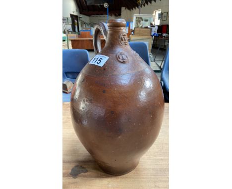  Sale Item:    LARGE STONEWARE FLAGON-APPROX 52 CMS TALL (AF)  Vat Status:   No Vat   Buyers Premium:  This lot is subject to