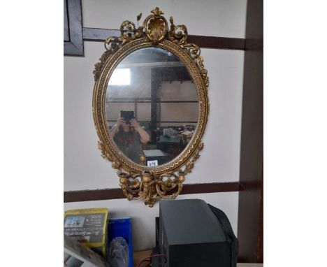  Sale Item:    GILT FRAMED WALL MIRROR WITH CANDLE SCONCES (AF)  Vat Status:   No Vat   Buyers Premium:  This lot is subject 