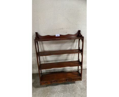  Sale Item:    SERPENTINE FRONT WALL SHELVES (AF)  Vat Status:   No Vat   Buyers Premium:  This lot is subject to a Buyers Pr