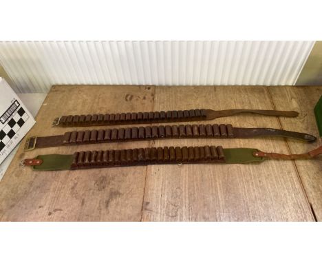  Sale Item:    BOX-3 CARTRIDGE BELTS (AF)   Vat Status:   No Vat   Buyers Premium:  This lot is subject to a Buyers Premium o