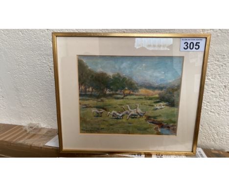  Sale Item:    W C PAINTING GEESE BY PATRICK DOWNIE  Vat Status:   No Vat   Buyers Premium:  This lot is subject to a Buyers 