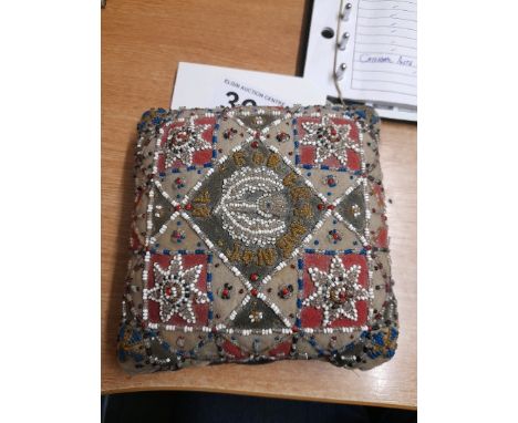 Sale Item:    VICTORIAN PIN CUSHION (AF)   Vat Status:   No Vat   Buyers Premium:  This lot is subject to a Buyers Premium o