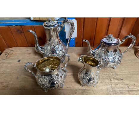  Sale Item:    4 PCE SILVER PLATED TEA SERVICE   Vat Status:   No Vat   Buyers Premium:  This lot is subject to a Buyers Prem