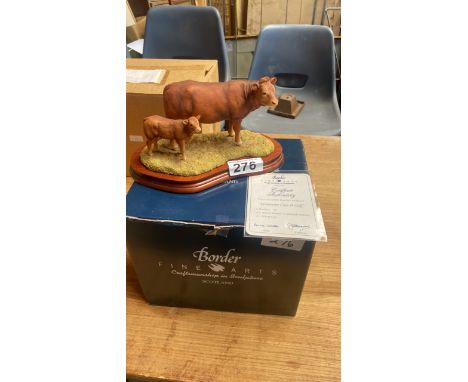  Sale Item:    LTD EDT BFA ORNAMENT 43-1500 + CERT LIMOUSIN COW &amp; CALF  Vat Status:   No Vat   Buyers Premium:  This lot 