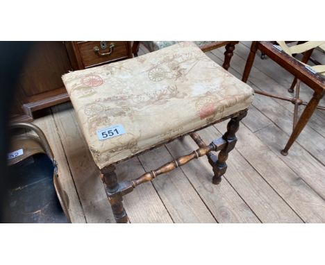  Sale Item:    OAK STOOL (AF)   Vat Status:   No Vat   Buyers Premium:  This lot is subject to a Buyers Premium of 15% + Vat 