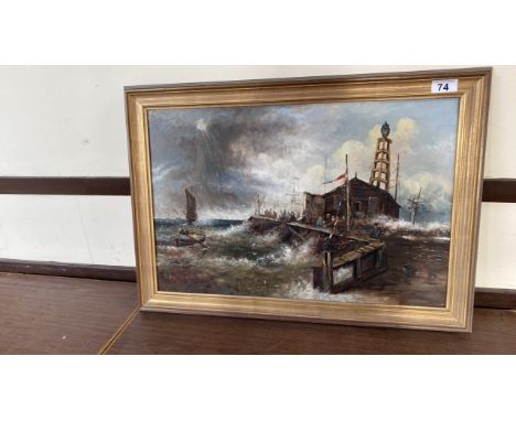  Sale Item:    OIL PAINTING-BOATS (AF)   Vat Status:   No Vat   Buyers Premium:  This lot is subject to a Buyers Premium of 1
