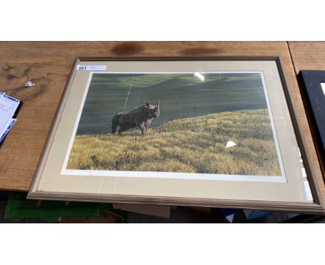  Sale Item:    LTD EDT PRINT SIGNED 350 OF 950 ROBERT BATEMAN RHINO  Vat Status:   No Vat   Buyers Premium:  This lot is subj