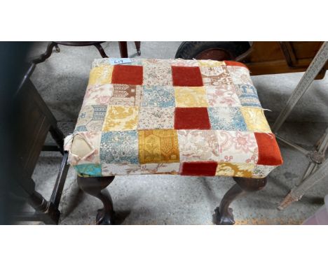  Sale Item:    PATCHWORK PIANO STOOL (AF)   Vat Status:   No Vat   Buyers Premium:  This lot is subject to a Buyers Premium o