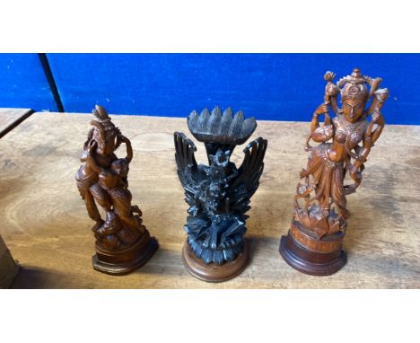  Sale Item:    BOX 3 CARVED ORNAMENTS (AF)   Vat Status:   No Vat   Buyers Premium:  This lot is subject to a Buyers Premium 