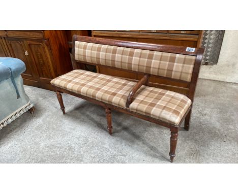  Sale Item:    MAHOGANY BENCH   Vat Status:   No Vat   Buyers Premium:  This lot is subject to a Buyers Premium of 15% + Vat 