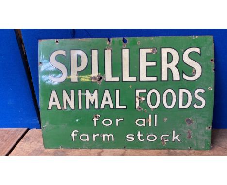  Sale Item:    METAL SIGN SPILLERS ANIMAL FOODS (AF)  Vat Status:   No Vat   Buyers Premium:  This lot is subject to a Buyers