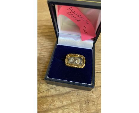  Sale Item:    MOURNING BROOCH   Vat Status:   No Vat   Buyers Premium:  This lot is subject to a Buyers Premium of 15% + Vat