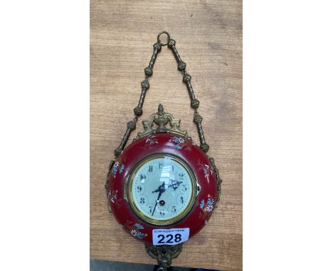  Sale Item:    ENAMEL WALL CLOCK   Vat Status:   No Vat   Buyers Premium:  This lot is subject to a Buyers Premium of 15% + V
