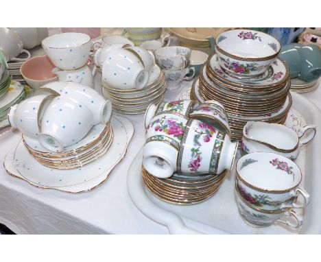 A Paragon "Tree of Kashmir" part tea set of approx 40 pieces; a Grafton Polka Dot part tea service; other teaware