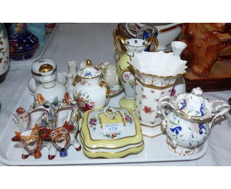A selection of decorative and miniature china including Limoges; Coalport; Royal Worcester; etc.