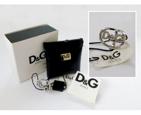 DOLCE & GABBANA. A Dolce & Gabbana 'D & G' paste set dress ring. The inner shank with lasered branding & '79B'. Original tags