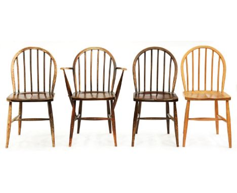 Four various Ercol chairs  Condition evident from image