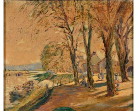 Rowland H Hill (Fl. early 20th c) - Street Scene Bruges, signed and dated 1911, watercolour, 47 x 35cm and three later 20th c