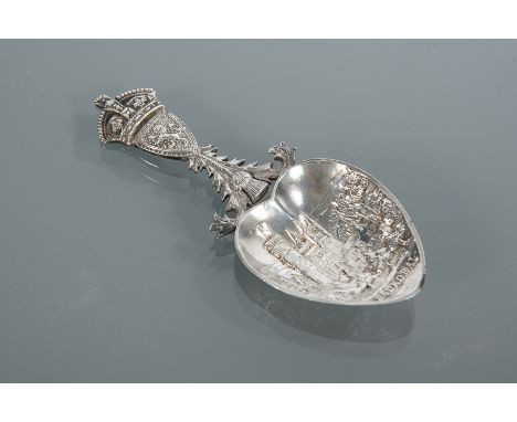 SCOTTISH PROVINCIAL SILVER CADDY SPOON
by William James Fraser of Ballater, hallmarked Edinburgh 1928, the heart shaped bowl 