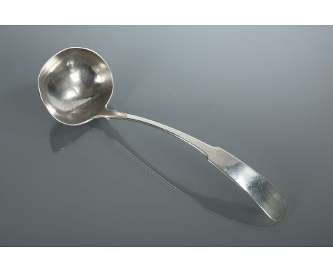 LATE GEORGIAN SCOTTISH PROVINCIAL SILVER SOUP LADLE
maker Robert Donaldson of Dundee, active cicra 1834, Scottish fiddle patt