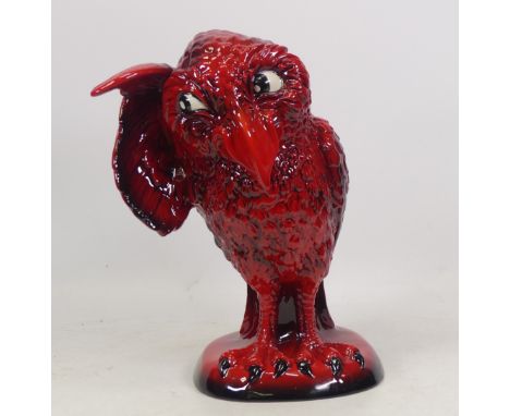 Peggy Davies Ceramics from The Phoenix Series, large limited edition figure of an Owl, 'The Listener', modelled by Robert Tab