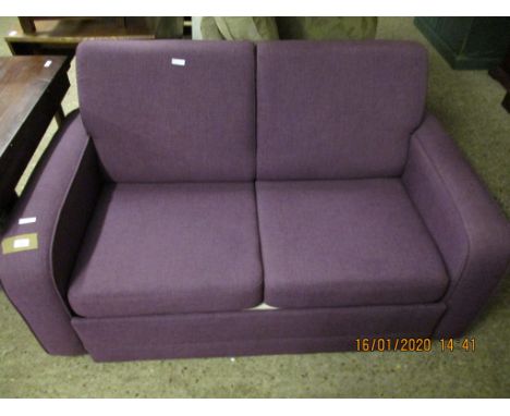 AUBERGINE TWO-SEATER SOFA BED