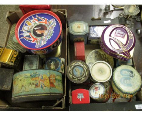 TWO BOXES OF VINTAGE TINS