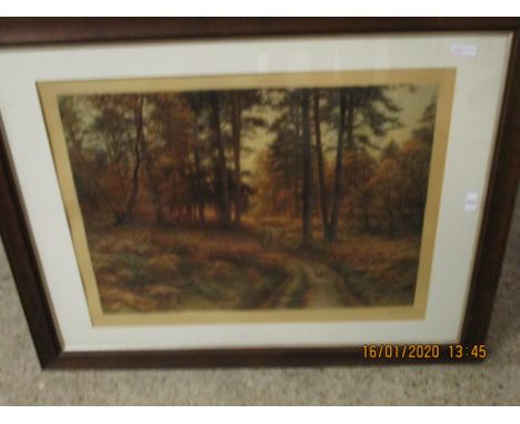 LARGE FRAMED PRINT BY JOSEPH FARQUHARSON
