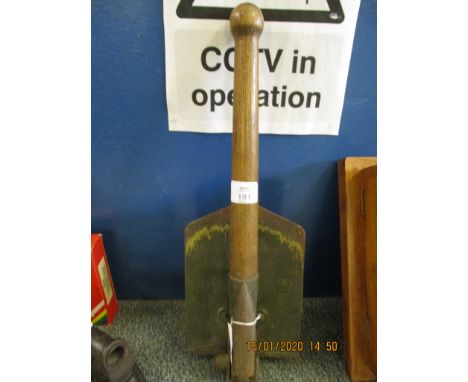 MID-20TH CENTURY MILITARY ENTRENCHING TOOL, OR FOLDING SPADE, DATED 1964