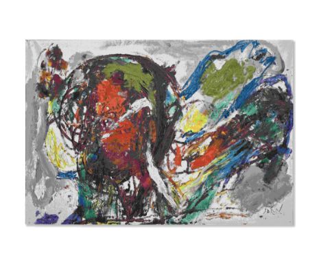 ASGER JORN (1914-1973)Douleur silencieuse  1960 signéhuile sur toilesignedoil on canvas61.5 x 90 cm. 24 3/16 x 35 7/16 in.Réa